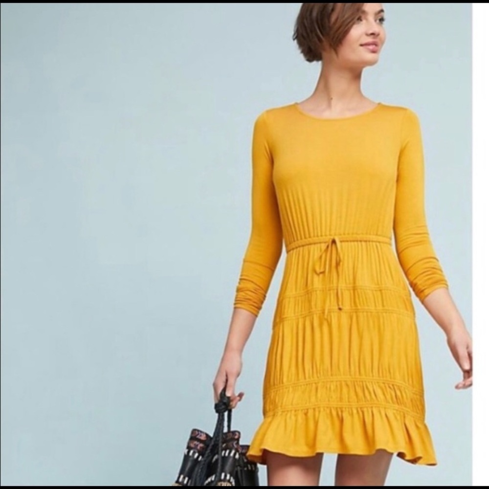 NWT Dolan Anthropologie Ingrid Ruffle Dress